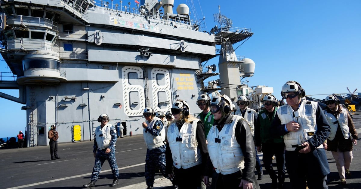Milei participa en ejercicio militar conjunto con Estados Unidos a bordo del USS Nimitz