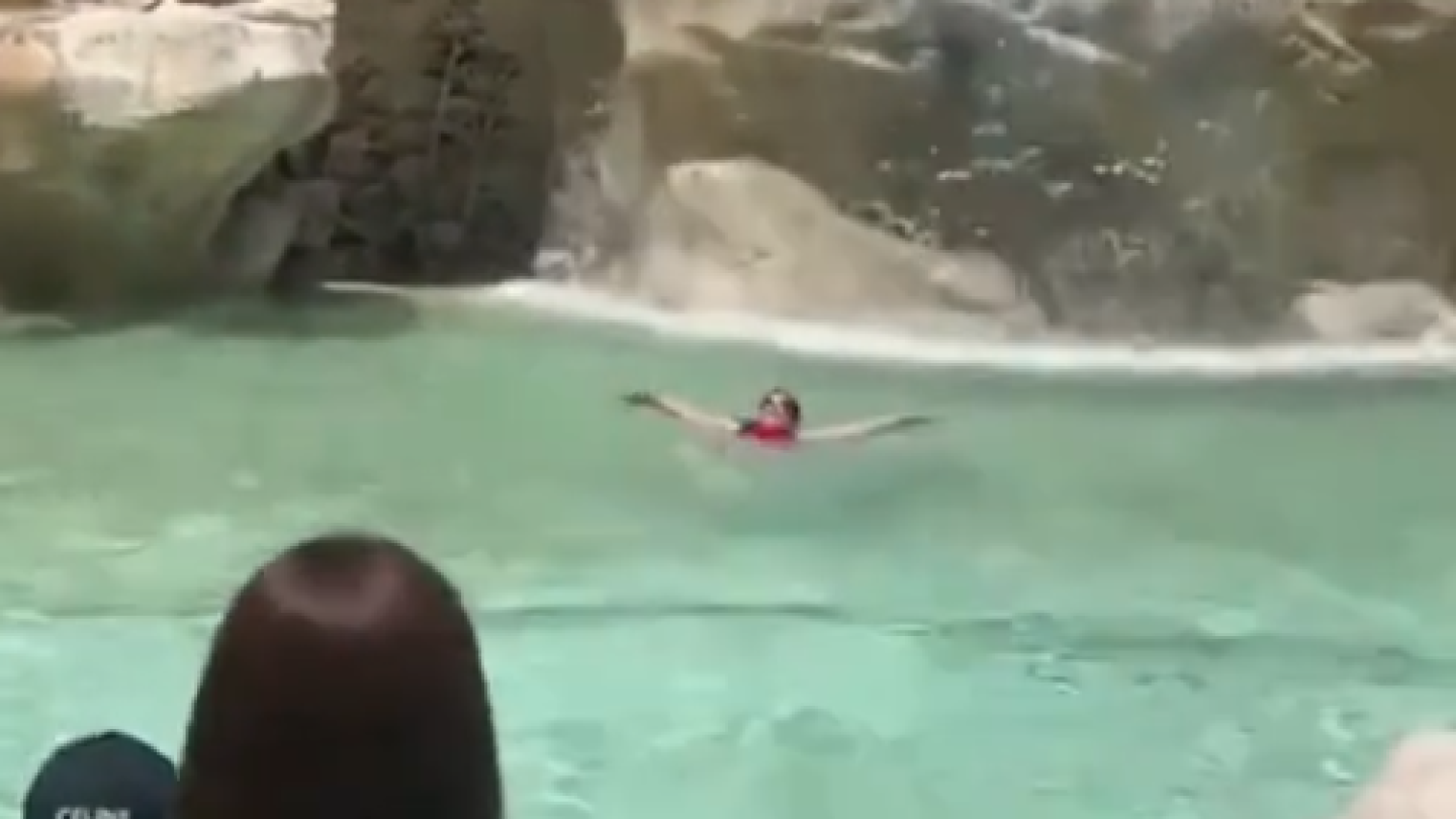 Video: Turista paraguaya incumple regla y se lanza a la Fontana di Trevi para refrescarse en Roma