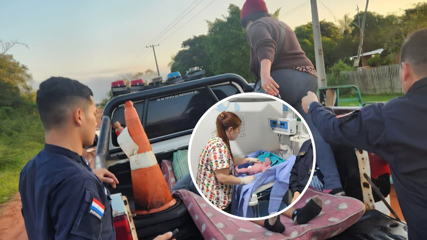 Bebé nace en patrullera tras intervención rápida de policías en Concepción
