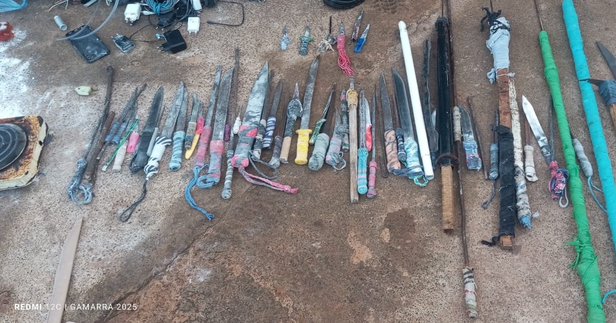 Requisa en Penal de CDE: incautan armas blancas y dispositivos electrónicos prohibidos