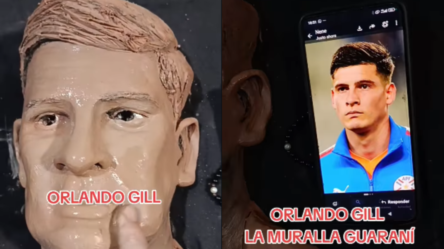 Artista inmortaliza al arquero Orlando Gill en obra de barro
