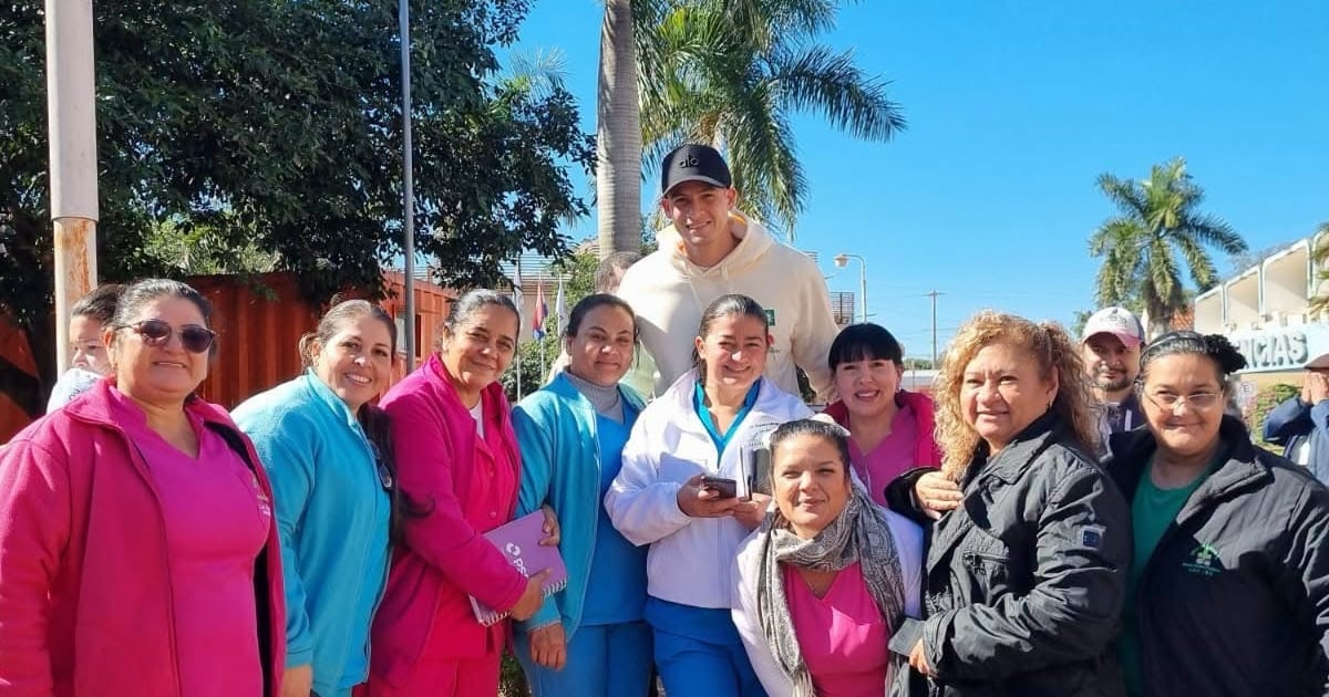 Orlando Gill cambió los guantes por sonrisas en el Hospital Acosta Ñu