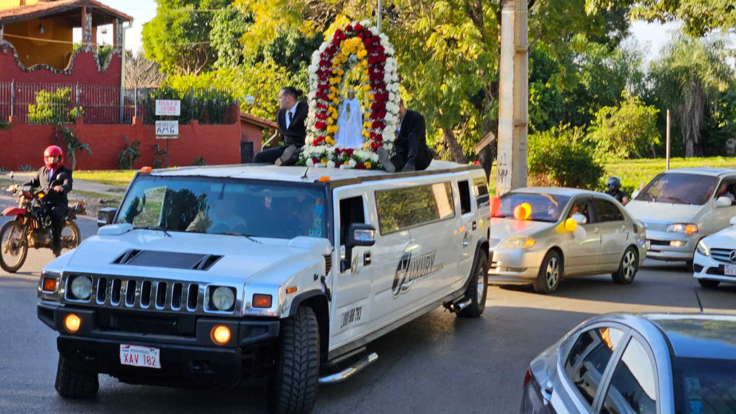 Procesión de la Virgen María de la Rosa Mística este año también será por aire