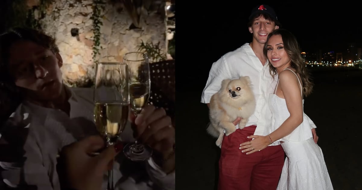 ¿Se viene la boda? Galarza se mostró brindando con su enamorada