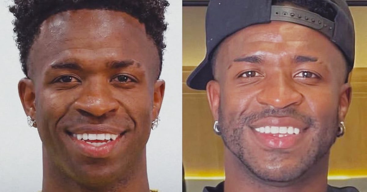 La “nueva cara” del jugador Vinícius Jr.