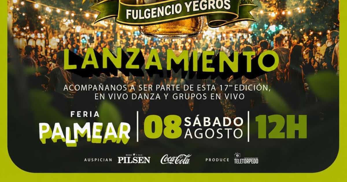 El Festival del Licor de Fulgencio Yegros se apodera este sábado de la Feria Palmear