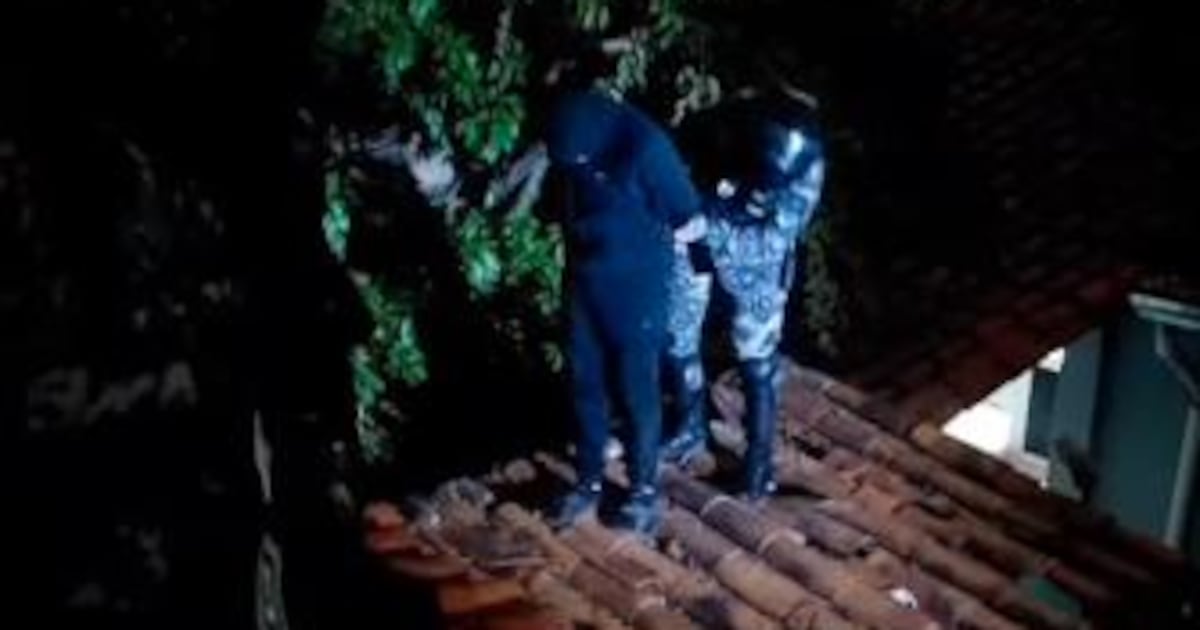 Presunto tortolero es capturado sobre el tejado de una vivienda