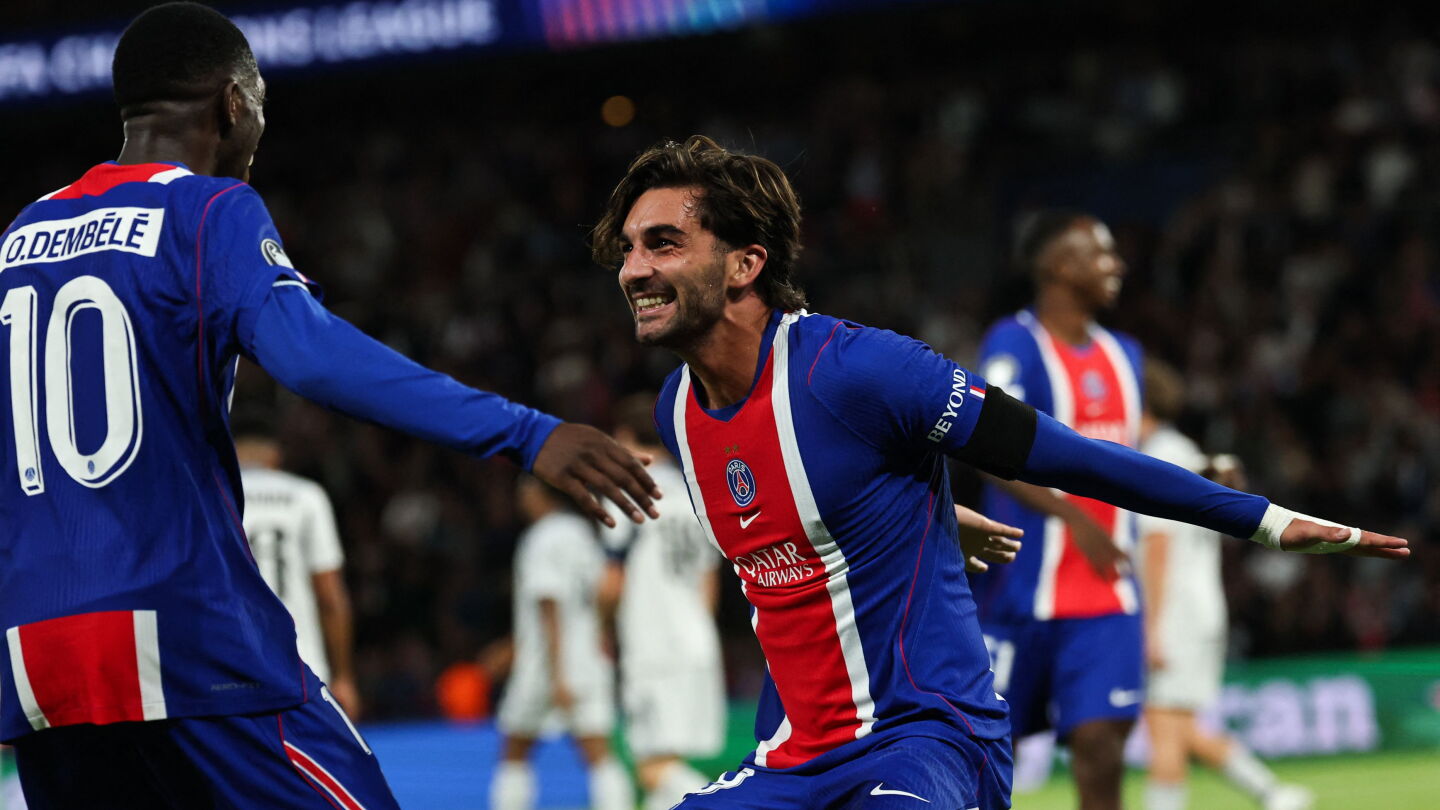 Triplete de Ferran Torres y festival Dembélé en goleada del PSG