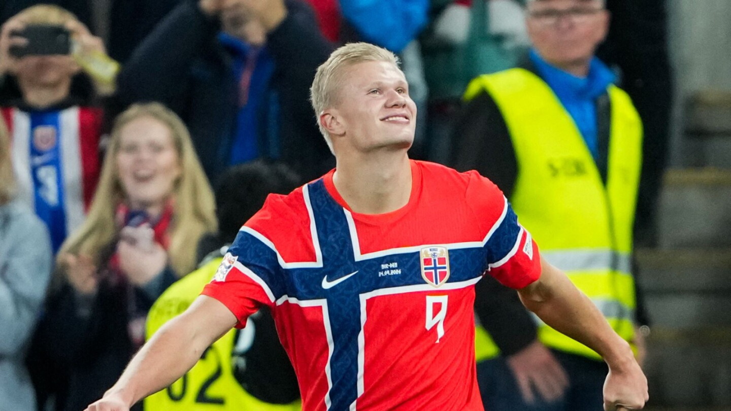 Doblete de Haaland otorga el triunfo a Noruega en el duelo nórdico