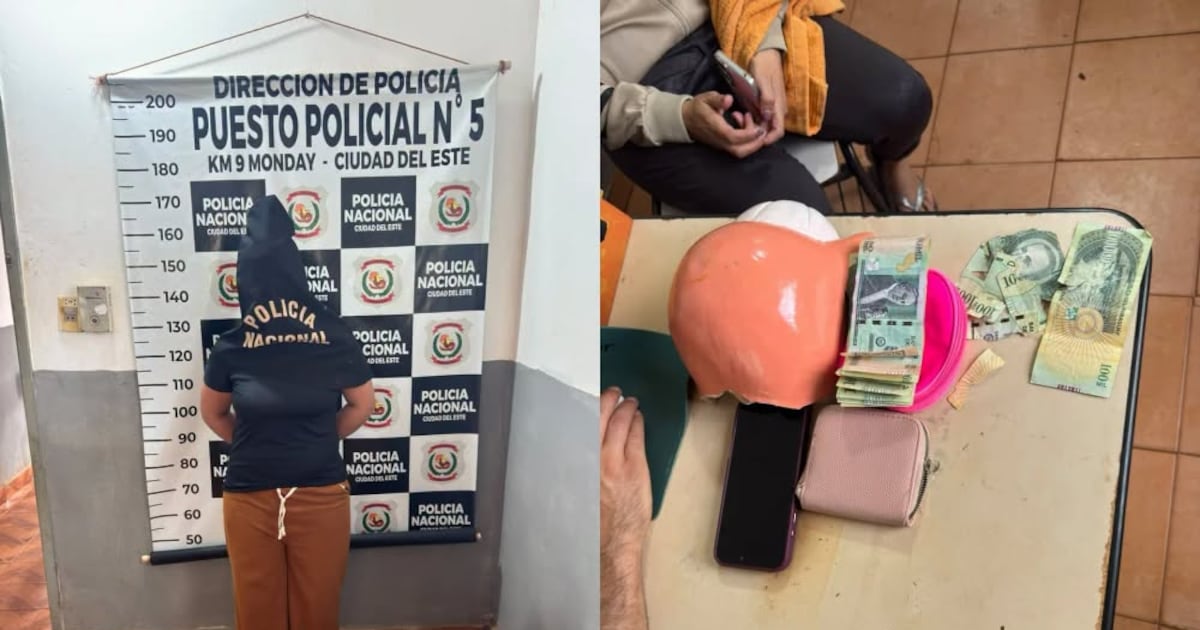 CDE: cae empleada doméstica acusada de vaciar una alcancía con G. 60 millones
