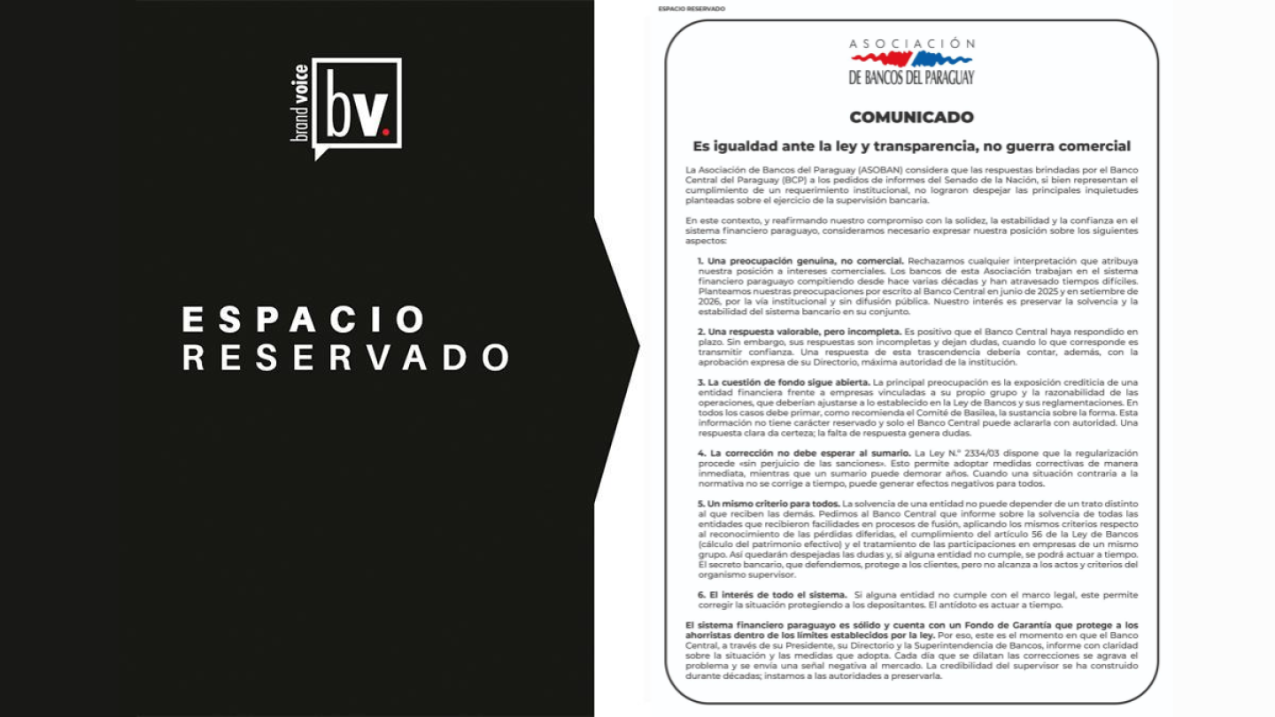 Espacio Reservado: Es igualdad ante la ley y transparencia, no guerra comercial